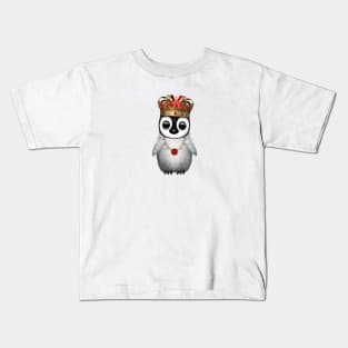 Cute Royal Penguin Wearing Crown Kids T-Shirt